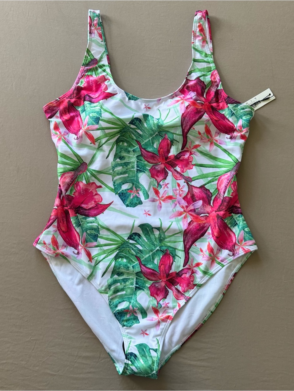 Nicole Miller Floral Scoop Back One Piece Swimsuit